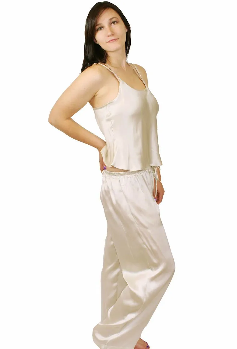 Nyteez Women's Pure Natural 100% Mulberry Silk Pajama Set