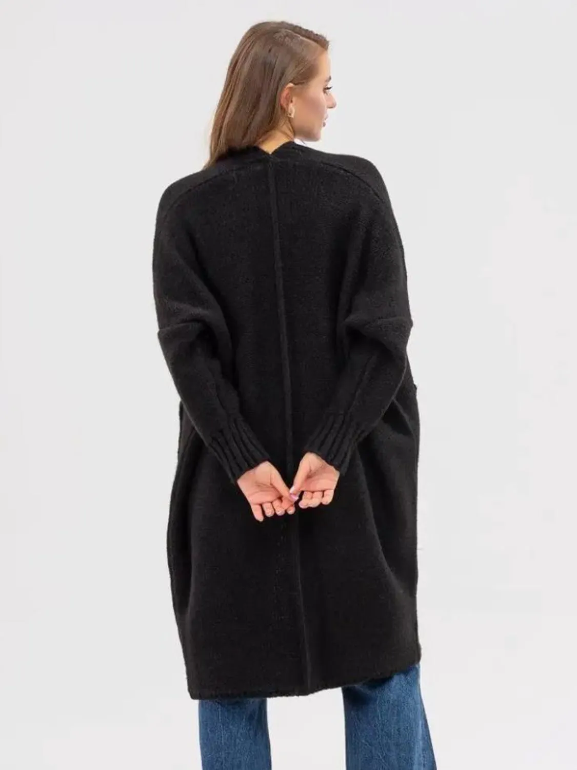 Open Front Long Sleeve Cardigan