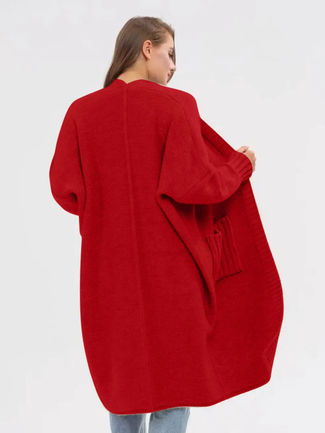 Open Front Long Sleeve Cardigan
