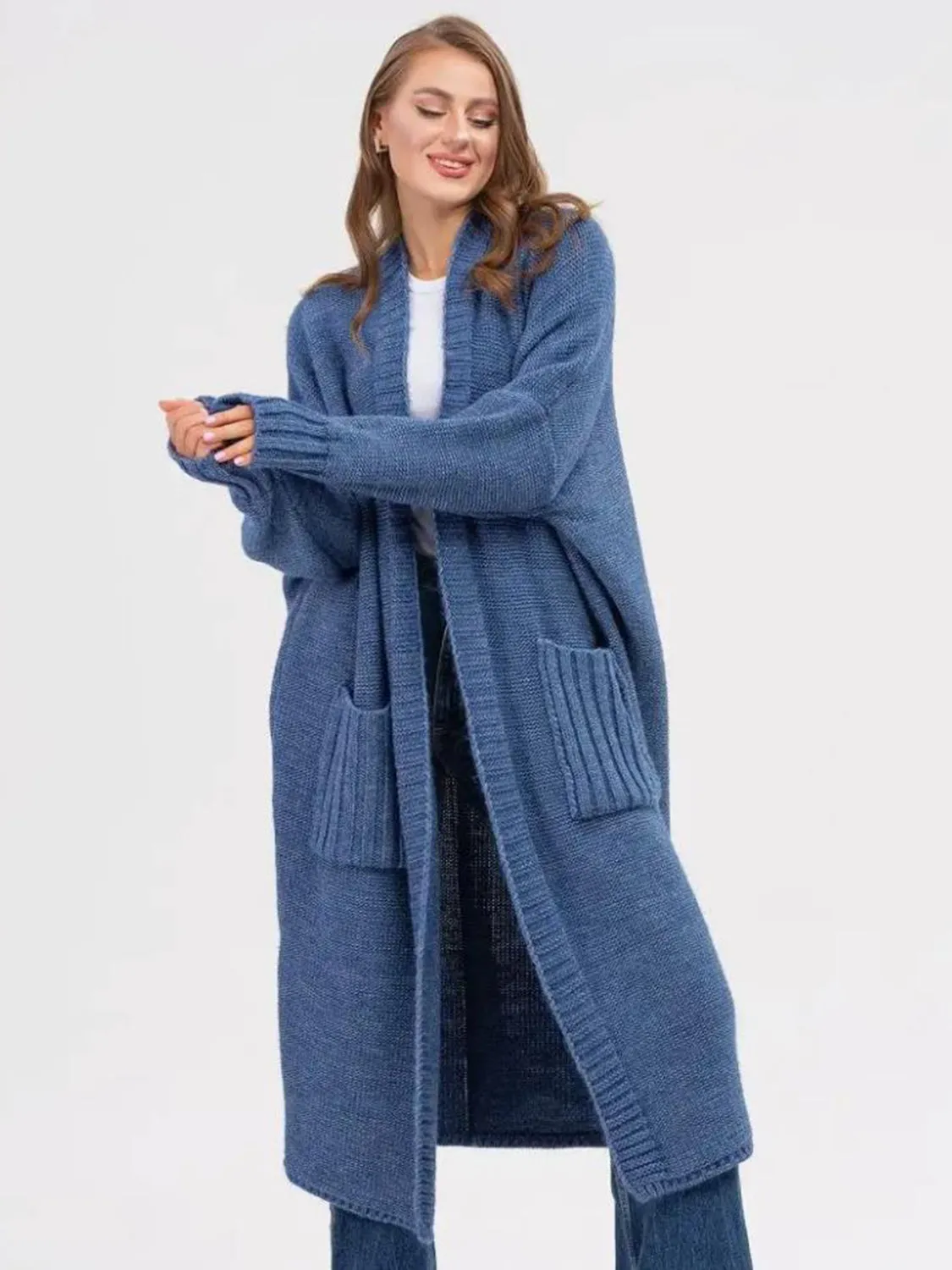 Open Front Long Sleeve Cardigan