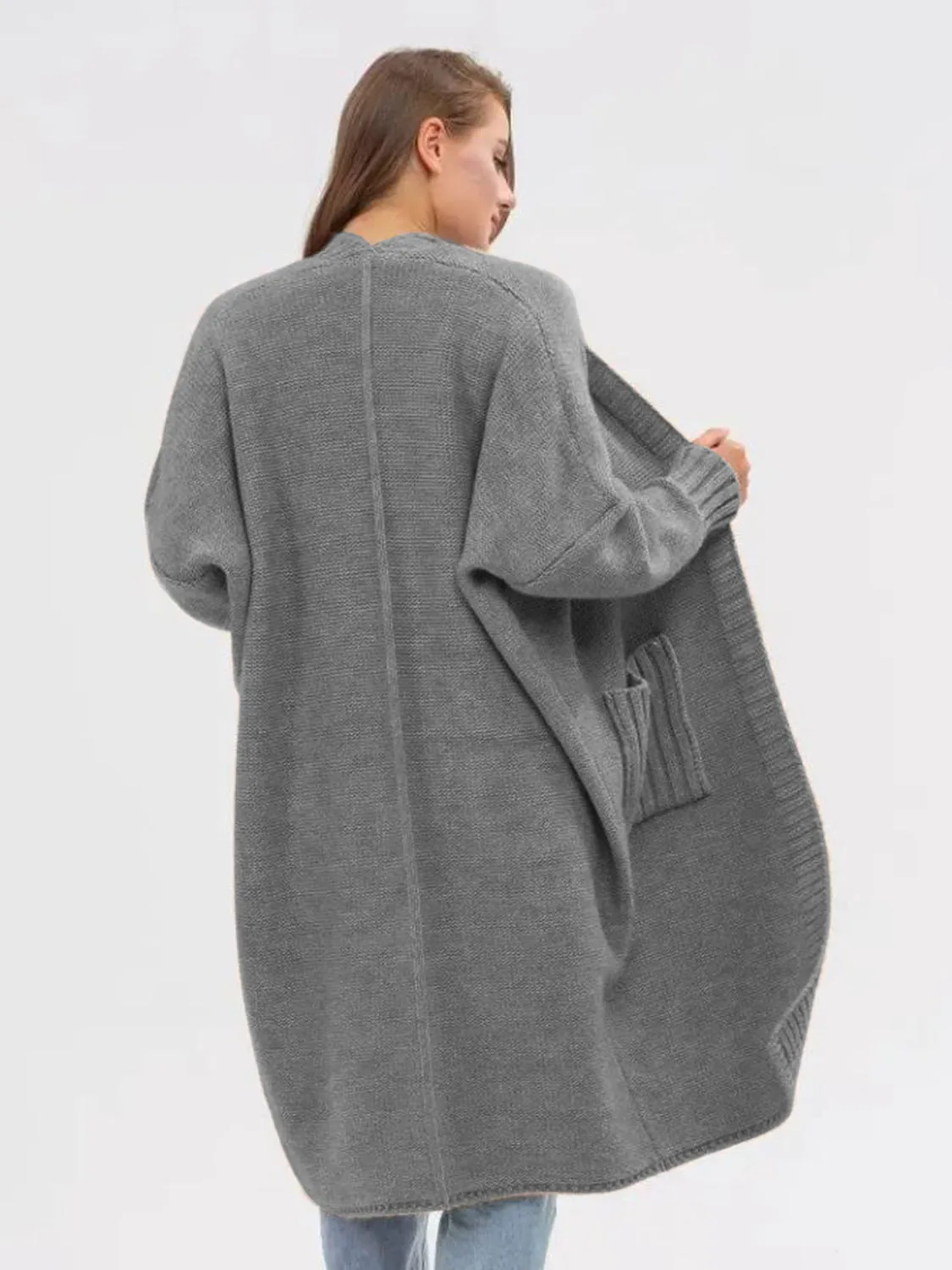 Open Front Long Sleeve Cardigan