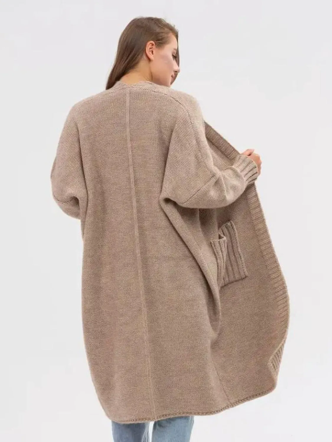 Open Front Long Sleeve Cardigan