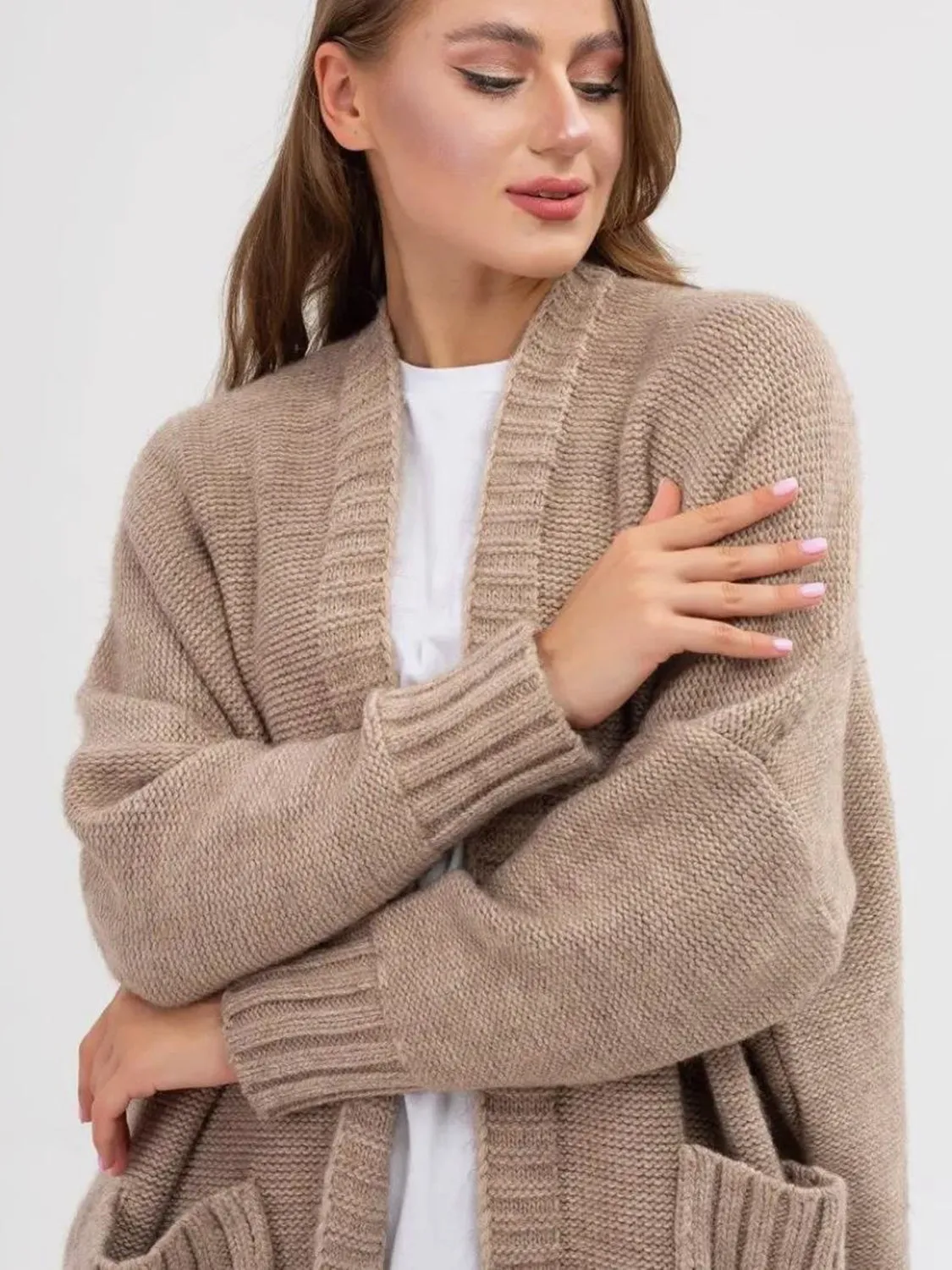 Open Front Long Sleeve Cardigan