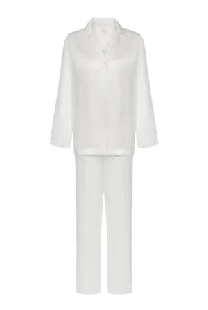 Organic Peace Silk Bridal Pyjama Set | Ivory