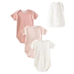 Pale Pink Set of 3 Onesies