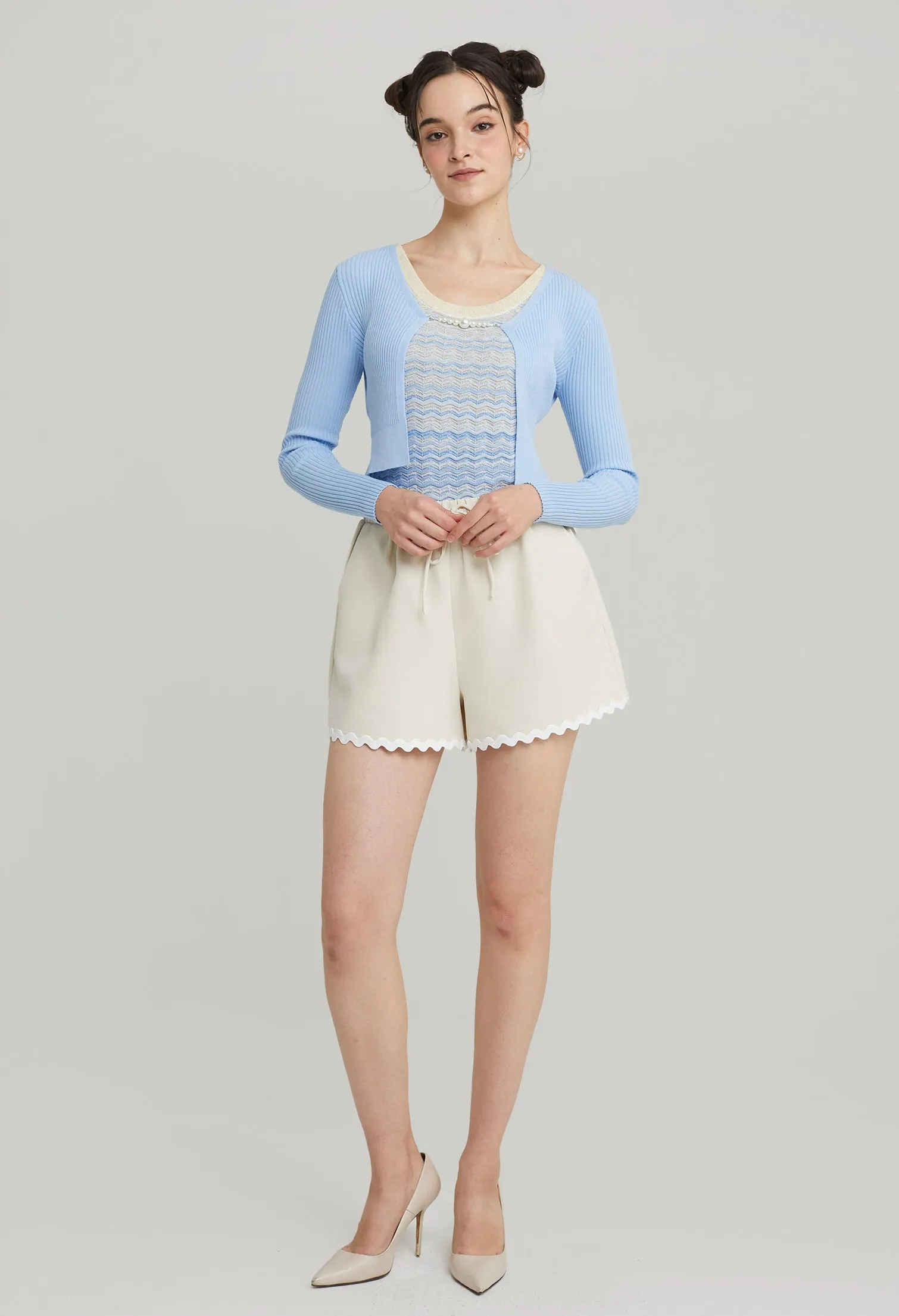 Pearly Sweet Cropped Cardigan