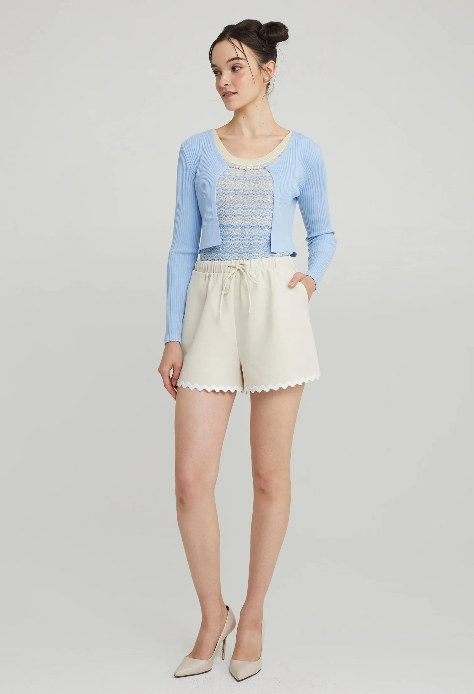 Pearly Sweet Cropped Cardigan