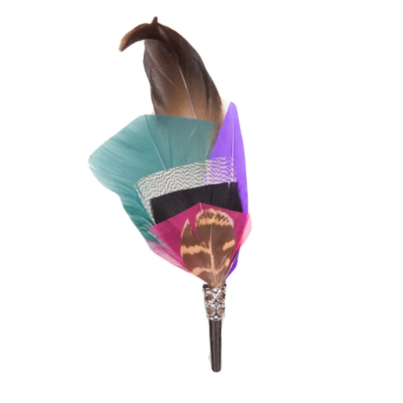 Pencil Brooch in Brown and Pink