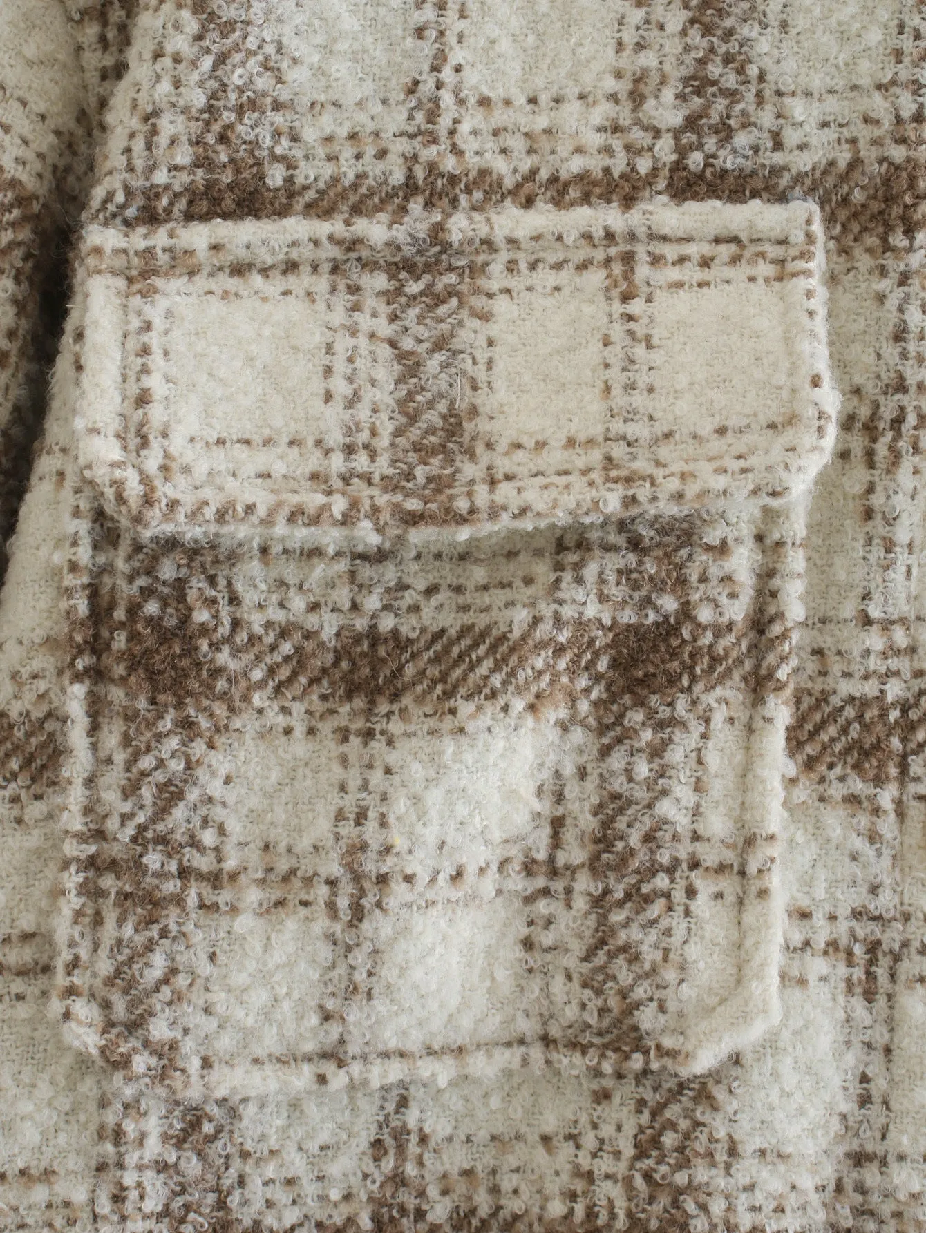 Pile Collar Pocket Single-breasted Outerwear