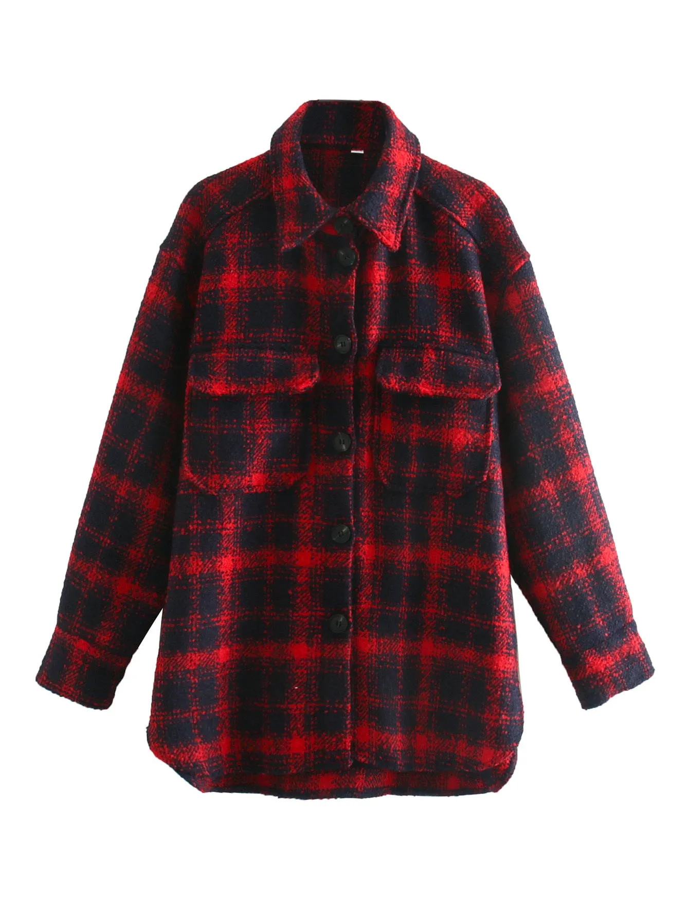 Pile Collar Pocket Single-breasted Outerwear
