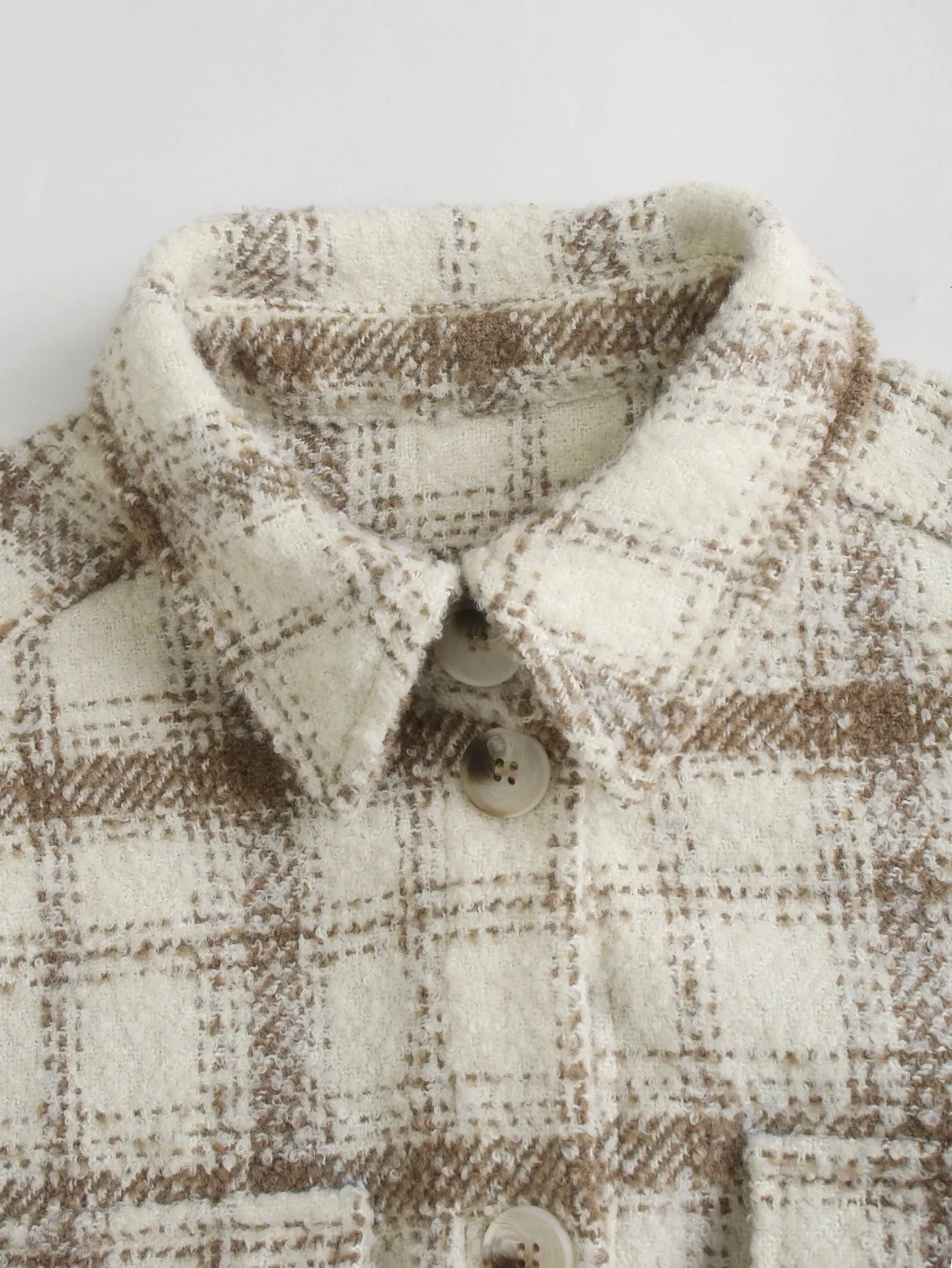 Pile Collar Pocket Single-breasted Outerwear