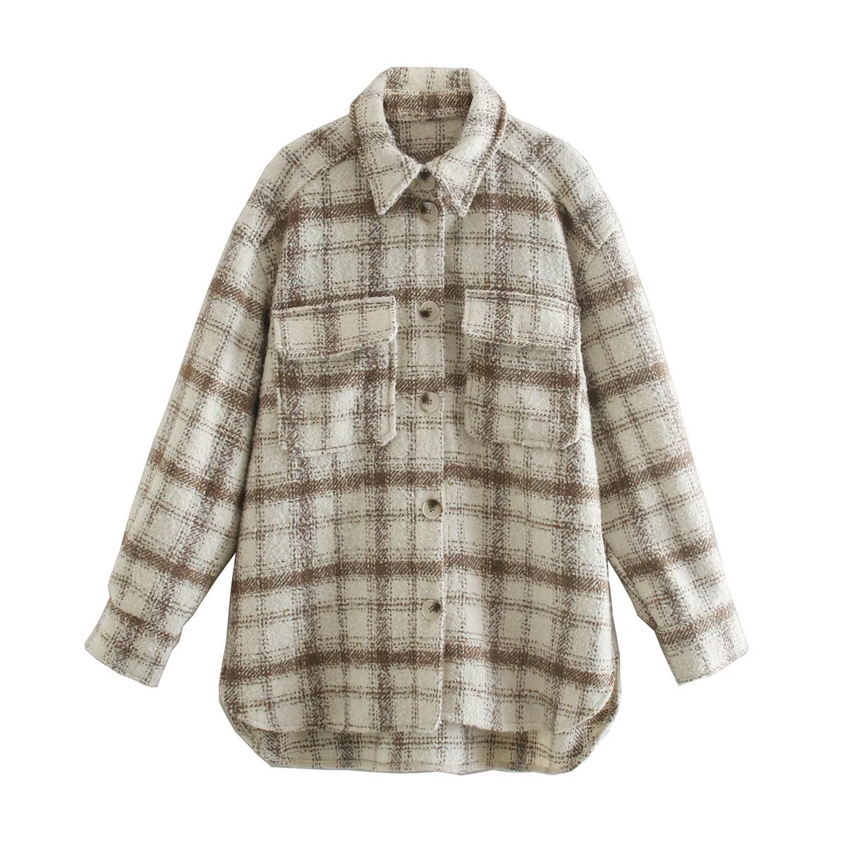Pile Collar Pocket Single-breasted Outerwear