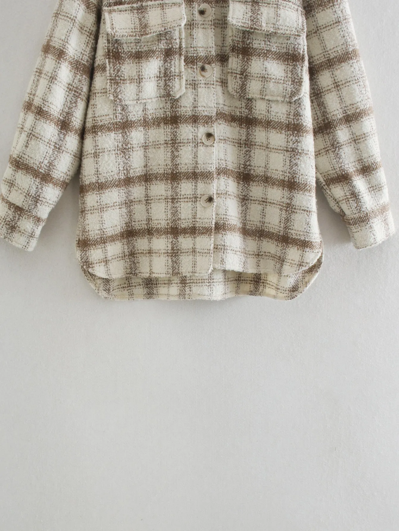 Pile Collar Pocket Single-breasted Outerwear