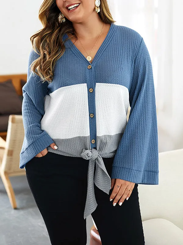 Plus Size Women's Slim Loose Sweater Long Sleeve Sweater