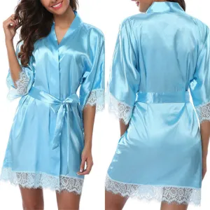 Sexy Lace Lingerie Women's Sleepwear Lace Robe Nightwear G-string Dress Babydolls Erotic Transparent Collar Chemises