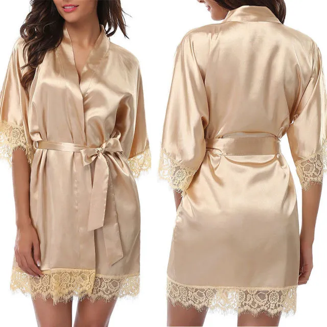 Sexy Lace Lingerie Women's Sleepwear Lace Robe Nightwear G-string Dress Babydolls Erotic Transparent Collar Chemises
