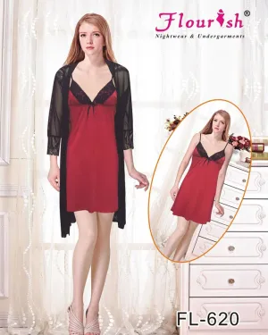 Sexy Short Nighty - FL-620- Flourish Sleepwear Nighty