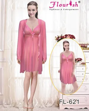Sexy Short Nighty - FL-621- Flourish Sleepwear Nighty