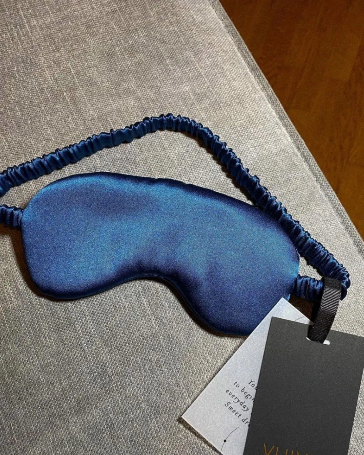 Silk Sleep Mask In Inky Blue