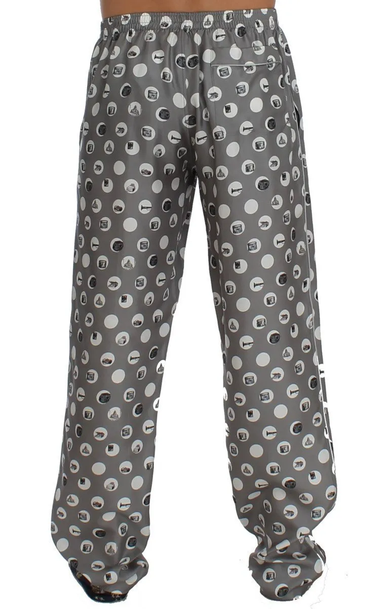Silver SILK Pajama Lounge Pants