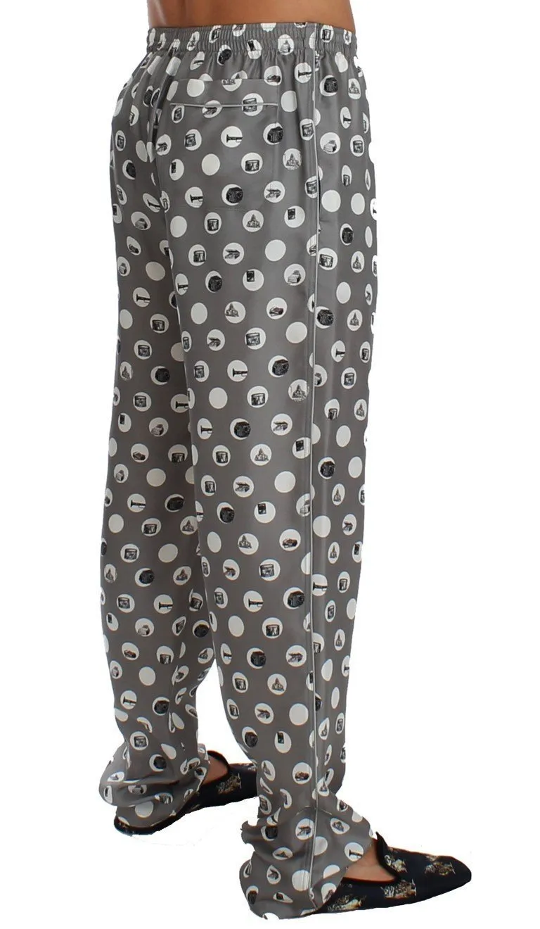 Silver SILK Pajama Lounge Pants