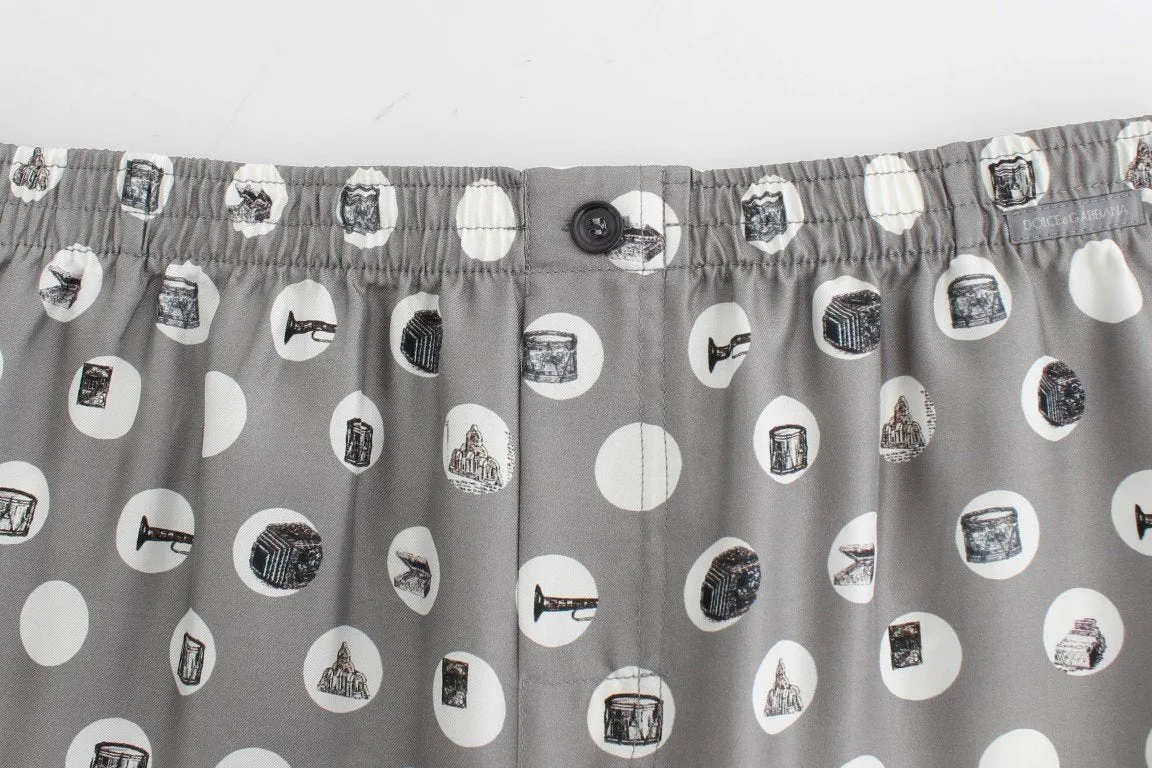 Silver SILK Pajama Lounge Pants