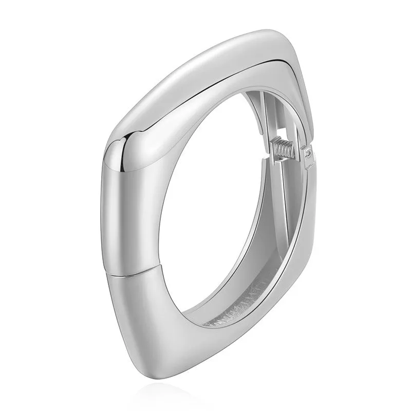 Sisslia Fashion Hot Sale Fashionable Square Bangle Zinc Alloy Gold Plated Bangle Bracelet Jewelry For Women