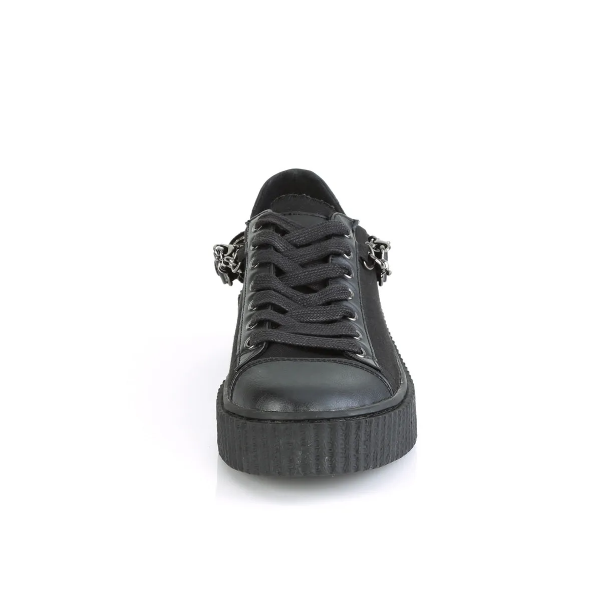 SNEEKER-112  Black Canvas-Black Pu