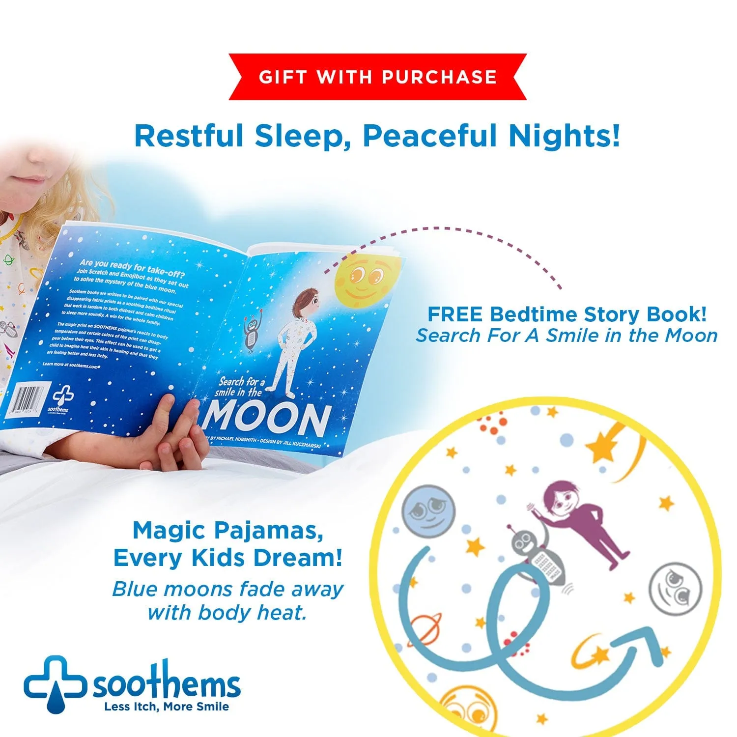 Soothems Eczema Pajamas for Kids - 2 Piece Set for Wet Wrap Therapy and Itch Relief