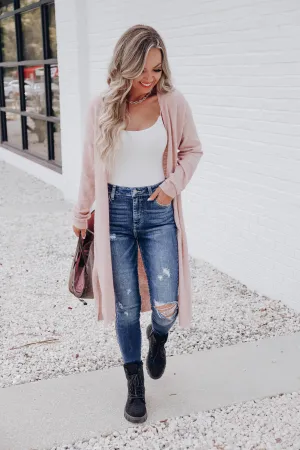 Tamryn Open Front Cardigan - Pink