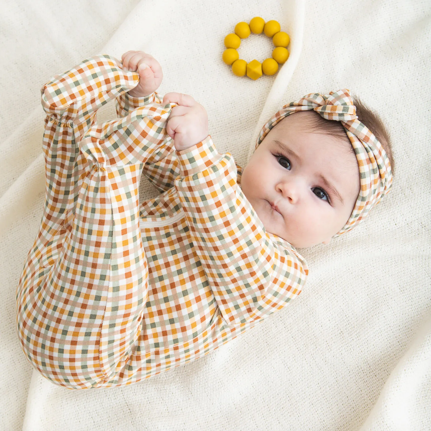 The Gingham One-Piece Sleeper - BABY