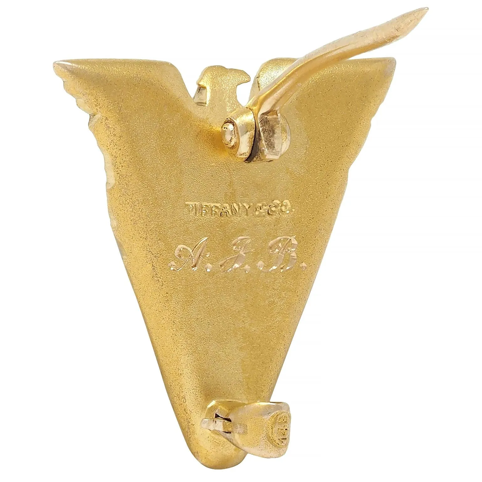 Tiffany & Co. 1921 Deco 14 Karat Yellow Gold Virginia Military Institute Antique Class Pin Brooch