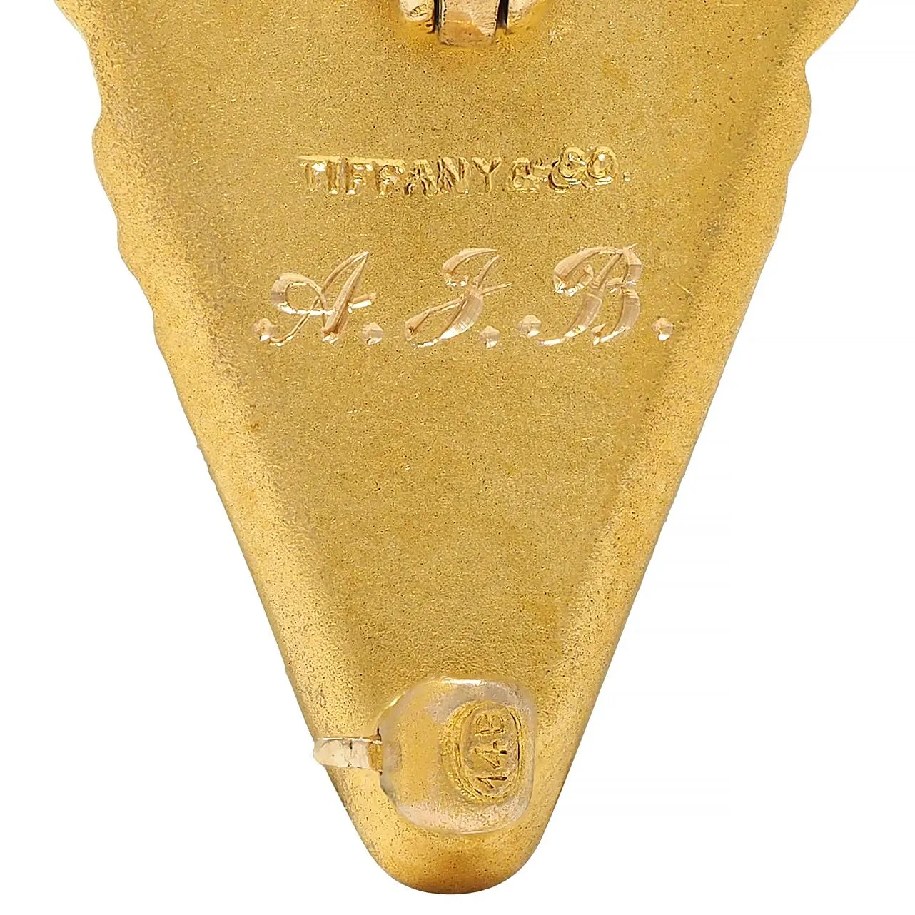 Tiffany & Co. 1921 Deco 14 Karat Yellow Gold Virginia Military Institute Antique Class Pin Brooch