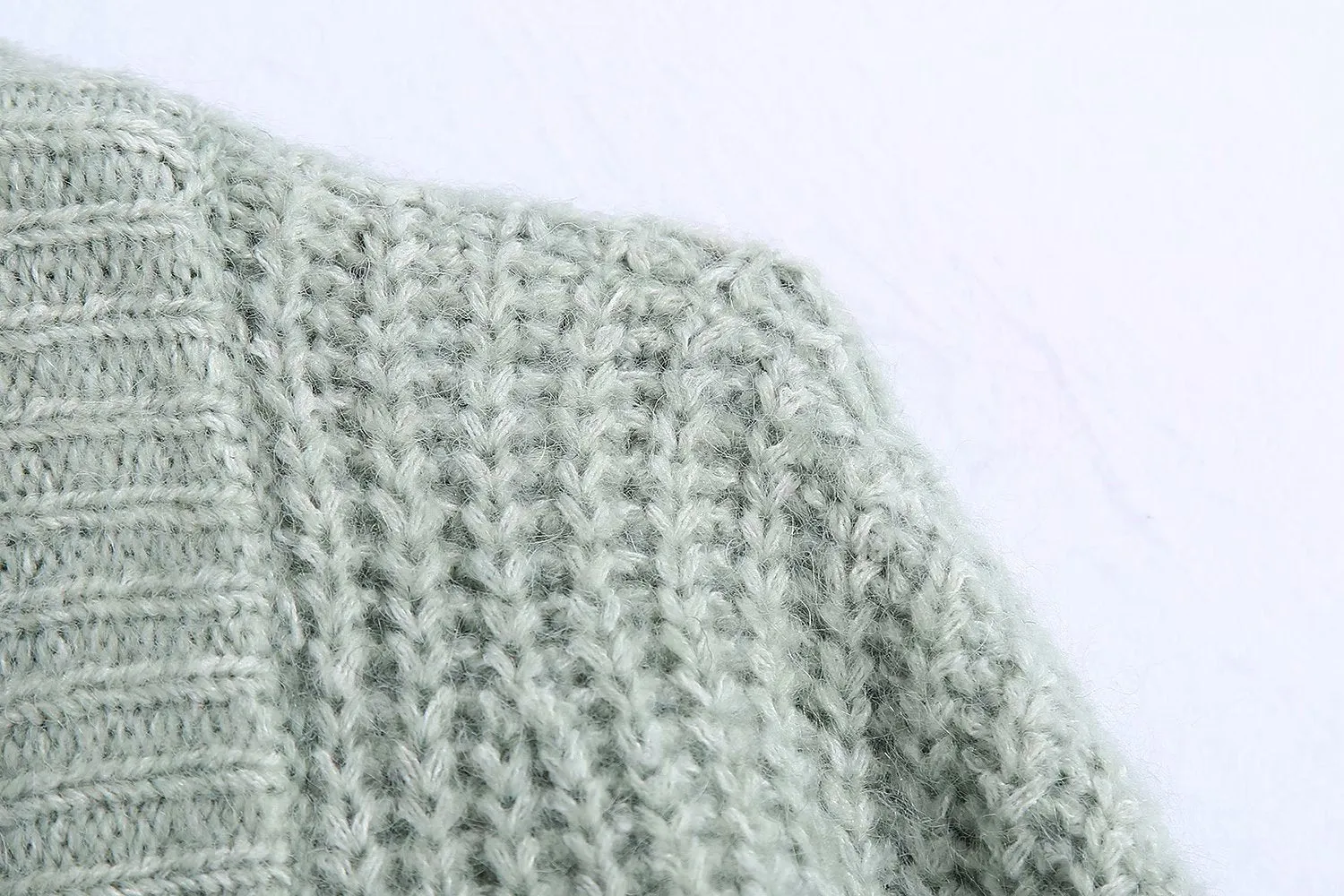 V-neck Single-breasted Knit Oversize Cardigans