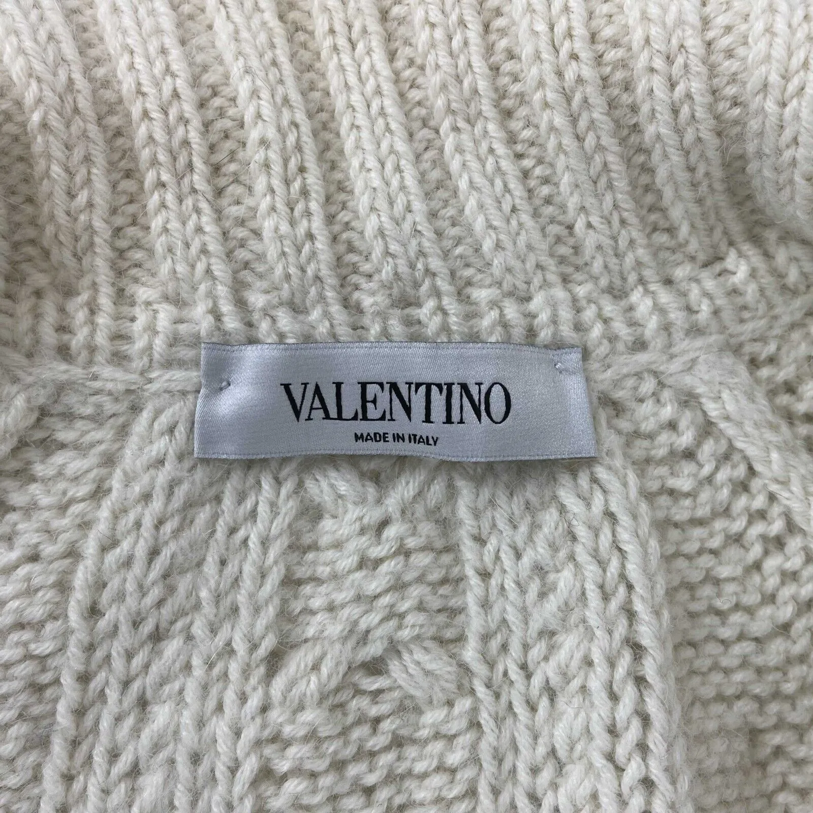 Valentino - Floral Cable Knit Fantasy Embroidered Garden Cardigan - US S