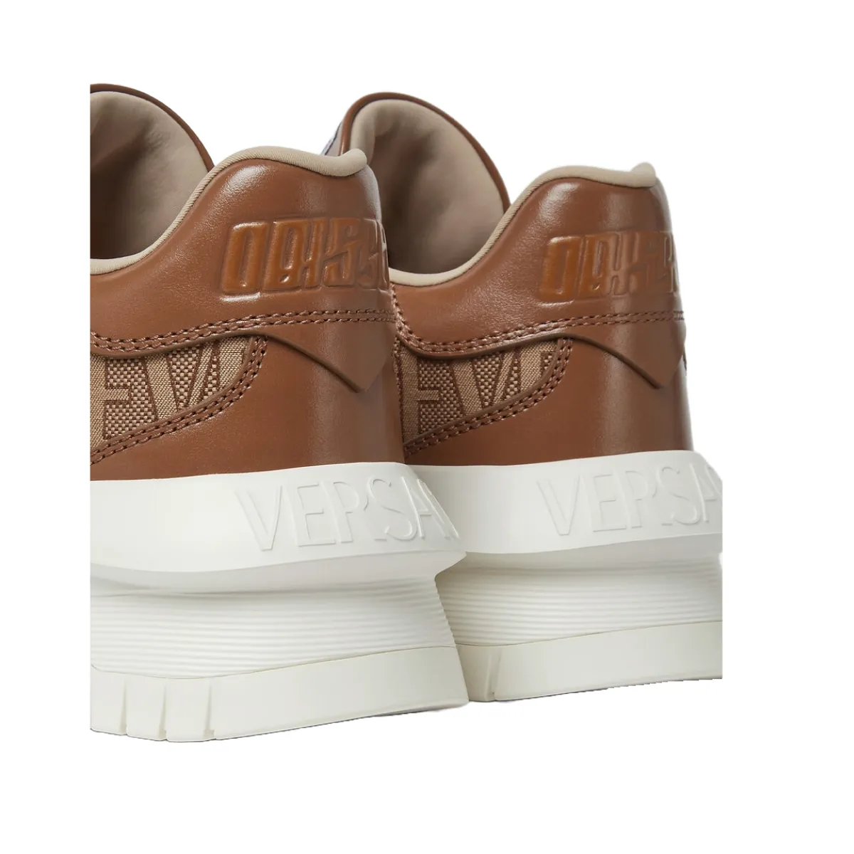 VERSACE ALLOVER ODISSEA SNEAKERS BEIGE/MARRONE