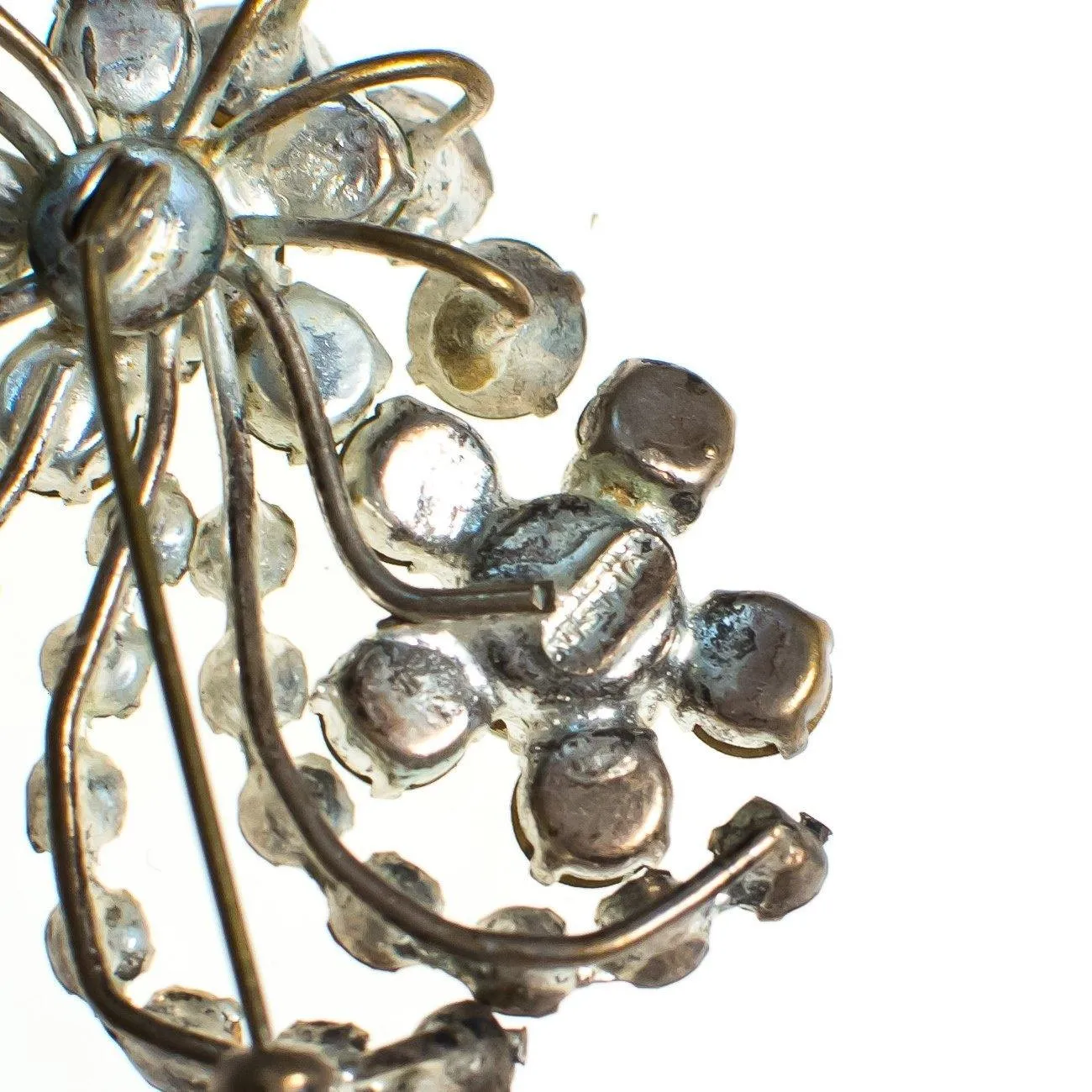 Vintage Made in Austria Diamante Art Deco Brooch, Diamante crystals, Silver Tone Setting, Brooches and Pins