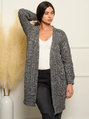 WOMEN'S LONG SLEEVE OPEN CARDIGAN