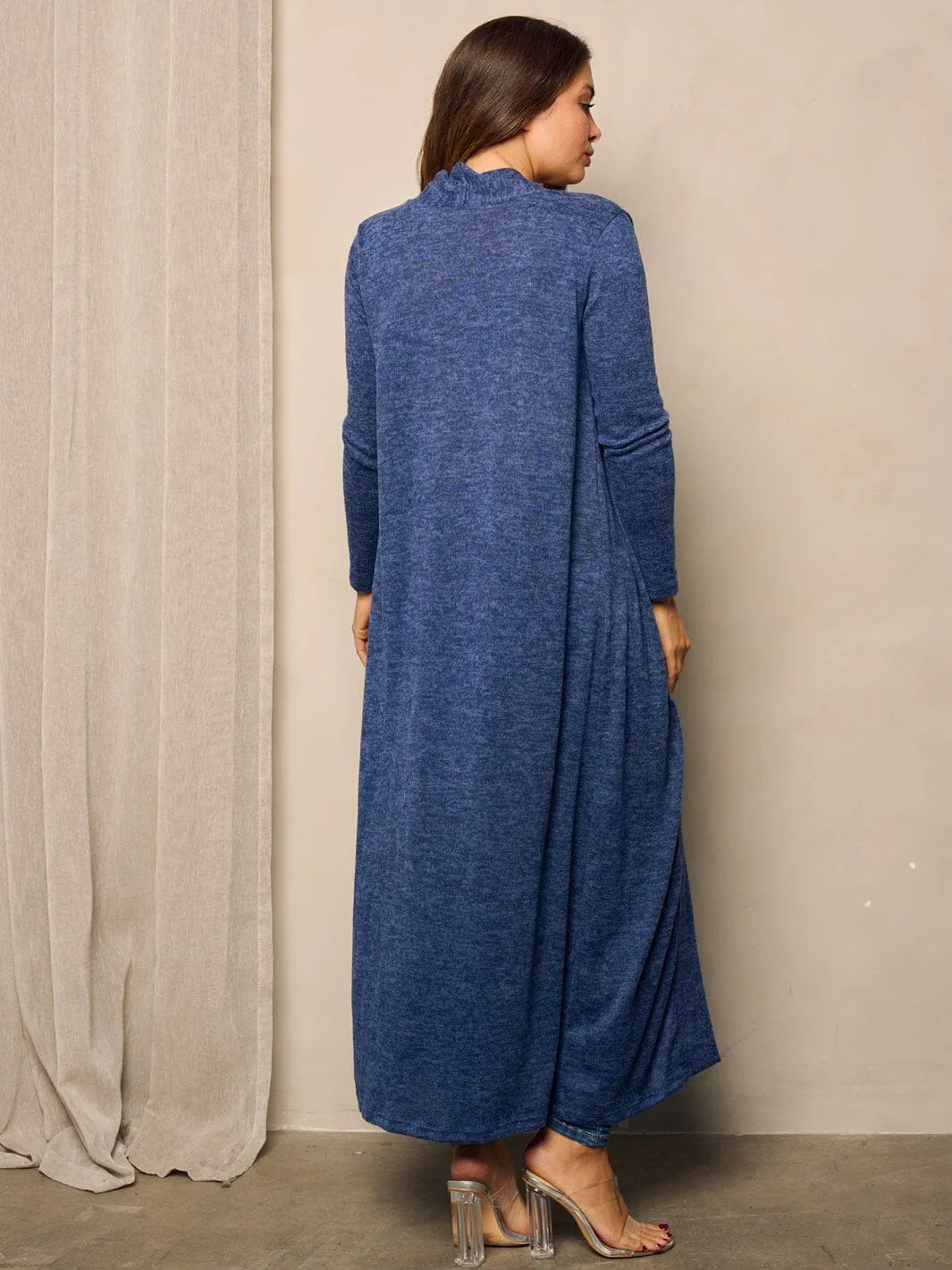WOMEN'S LONG SLEEVE OPEN FRONT CARDIGAN