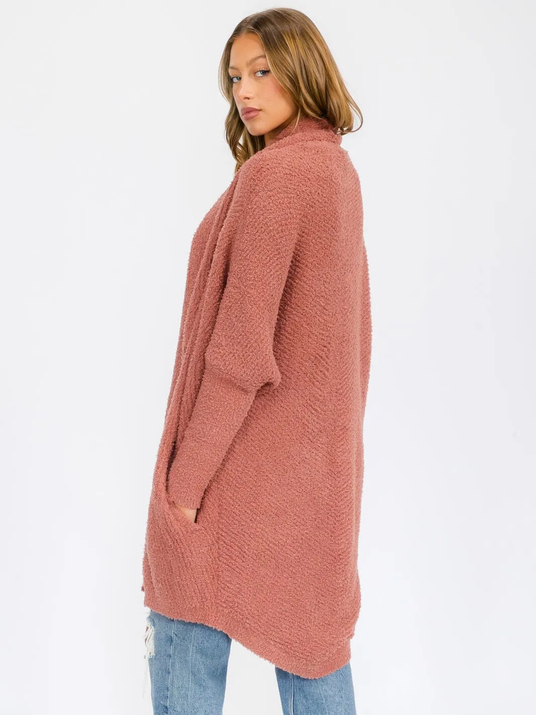 WOMEN'S LONG SLEEVE OPEN FRONT CARDIGAN