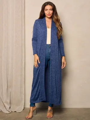 WOMEN'S LONG SLEEVE OPEN FRONT CARDIGAN
