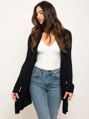 WOMEN'S LONG SLEEVE POCKETS CARDIGAN