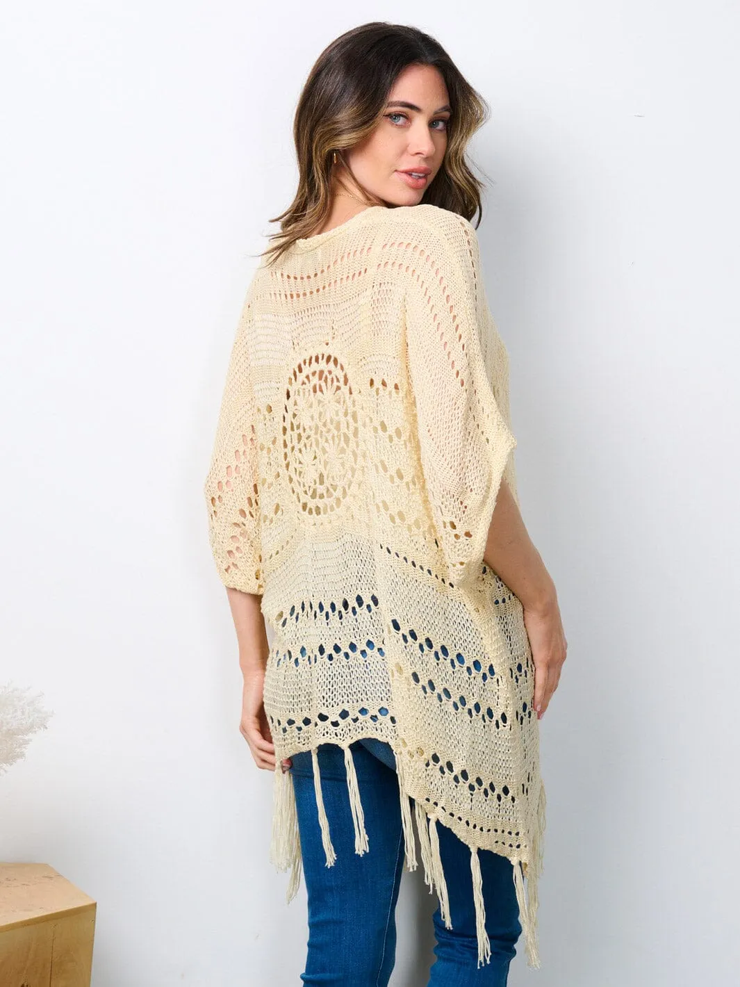 WOMEN'S SHORT SLEEVE OPEN FRONT KNIT CARDIGAN