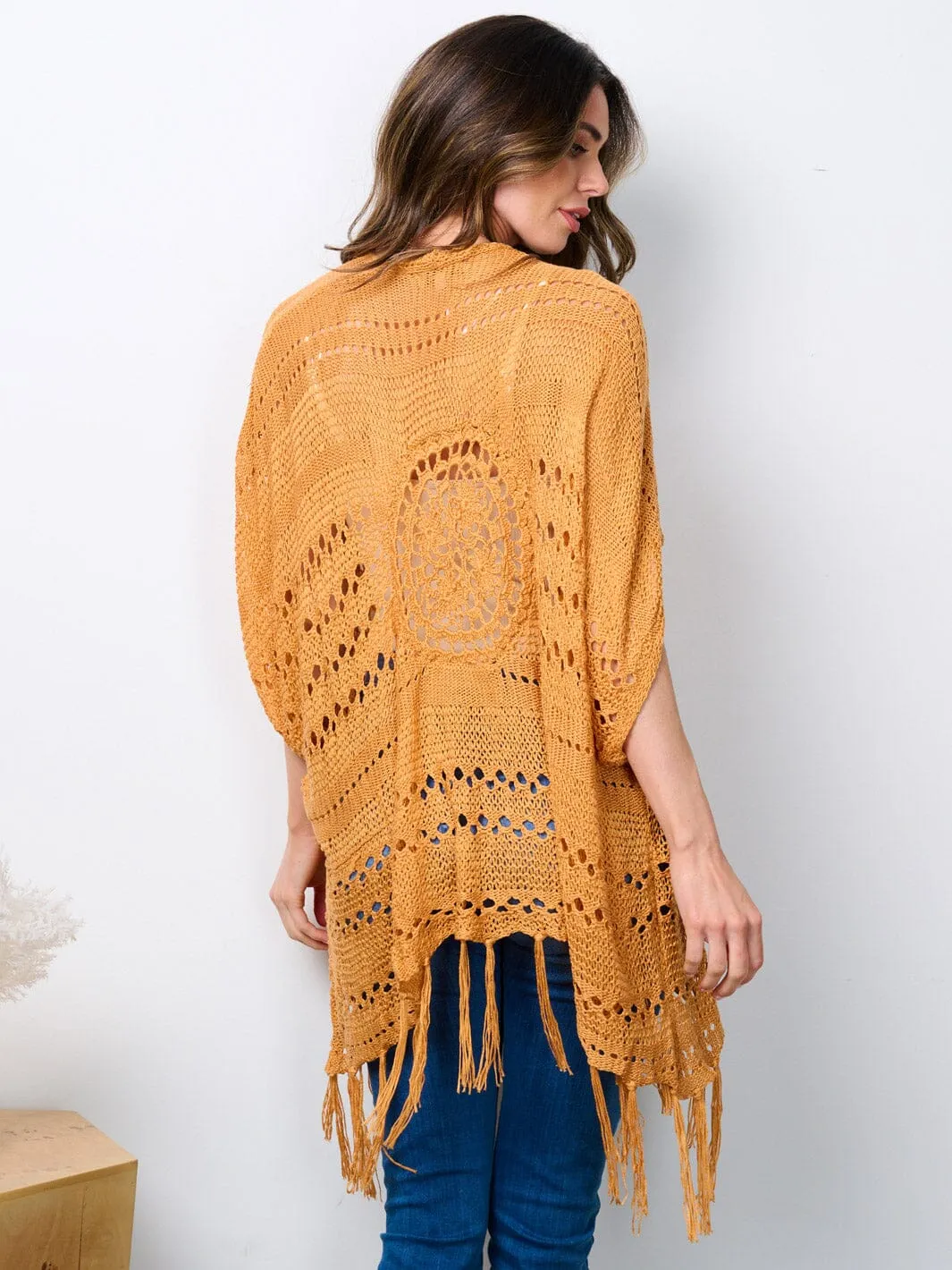 WOMEN'S SHORT SLEEVE OPEN FRONT KNIT CARDIGAN