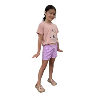 YOUTH PJ SHORTS WHISPER BUBBLE LAVENDER