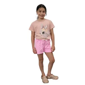 YOUTH PJ SHORTS WHISPER BUBBLE PINK